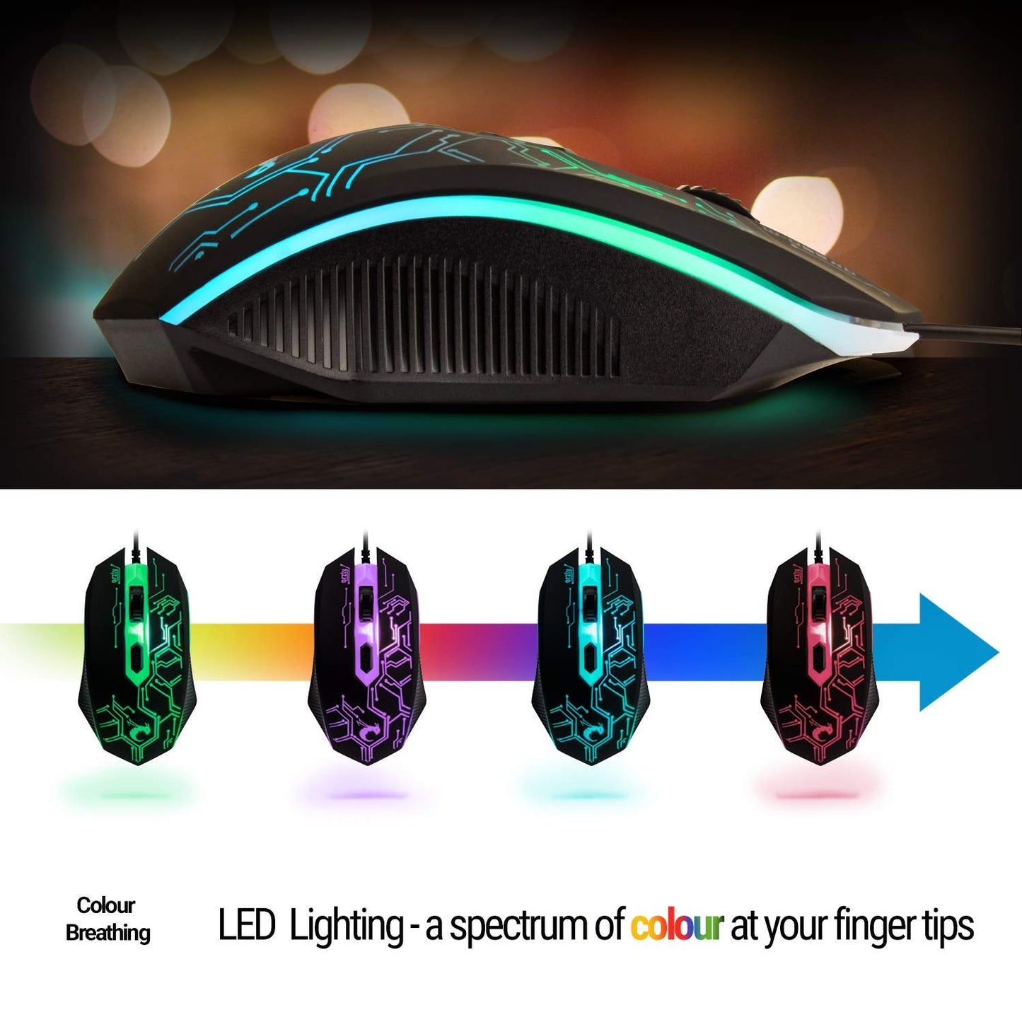 Hornet RX-250: 4-in-1 RGB Gaming Gear Bundle