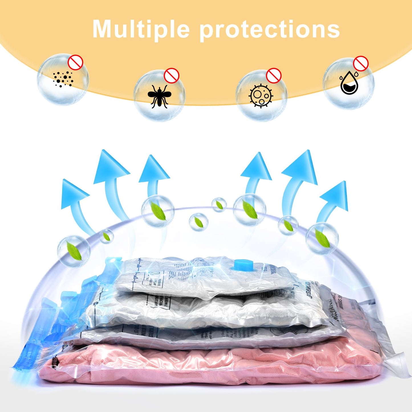 Vacuum Space Saver Bags - 6 Pack Travel Combo