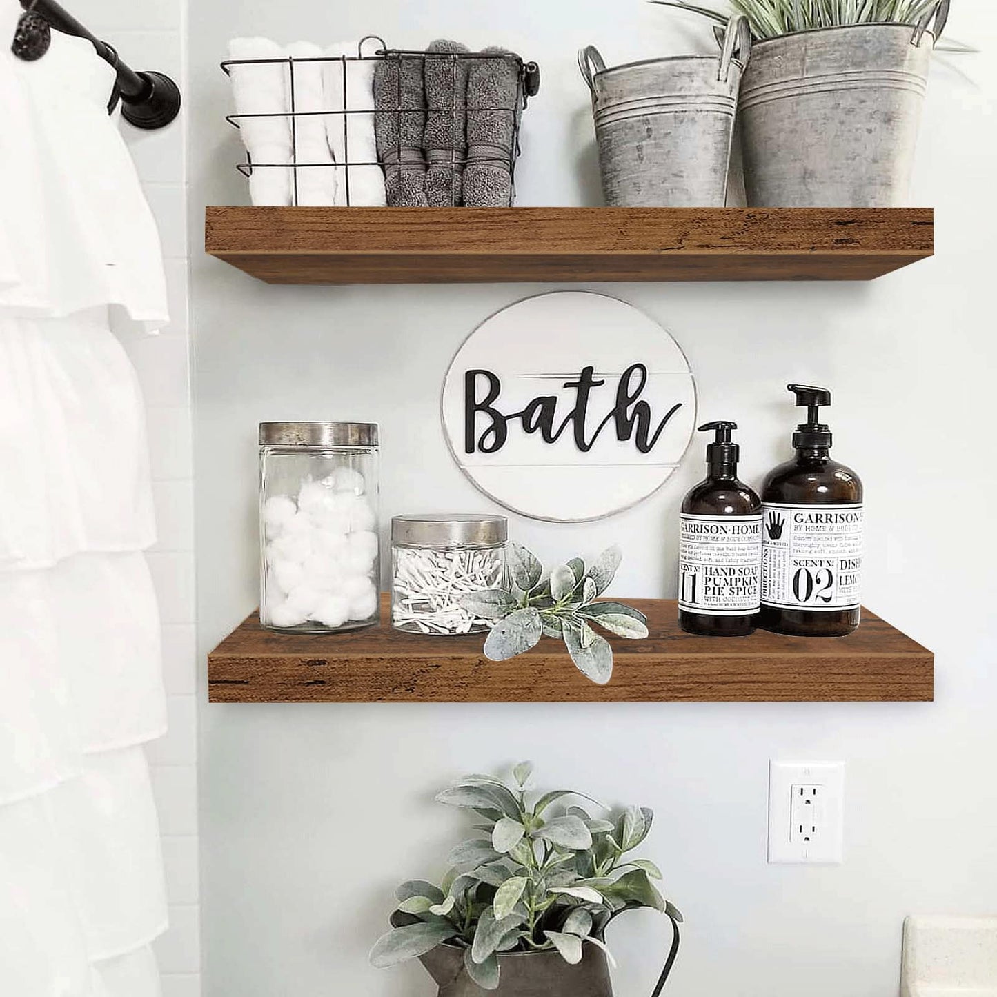 Rustic Farmhouse Shelves (008-40BN)