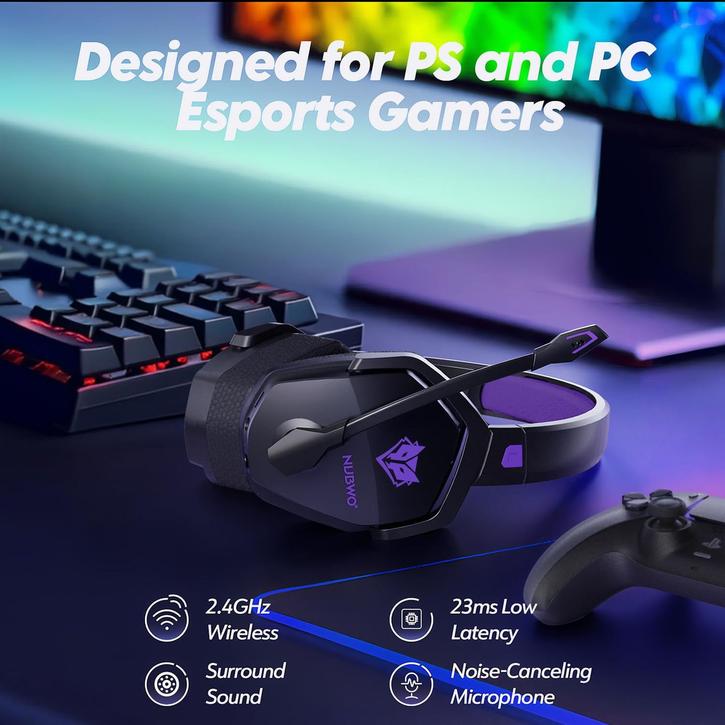 NUBWO G06 Dual Wireless Gaming Headset