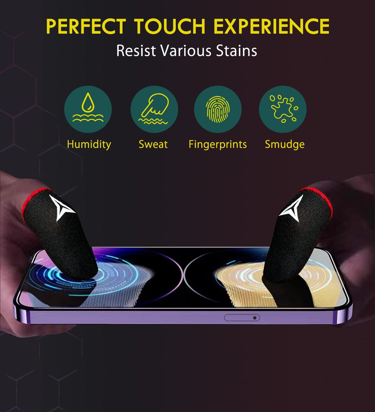 Nuozme Pro Touch Finger Sleeves - 6 Pack Gaming Gear