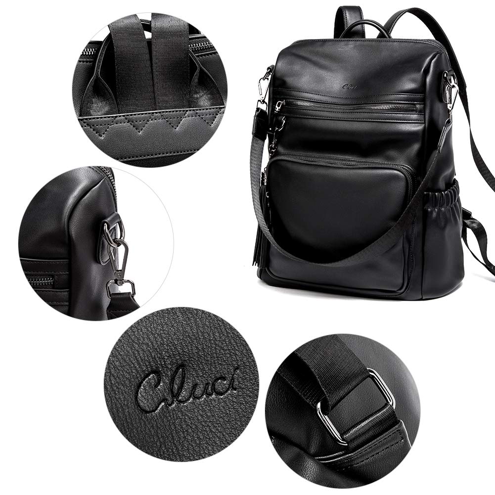 CLUCI Luxe Convertible Leather Backpack Purse