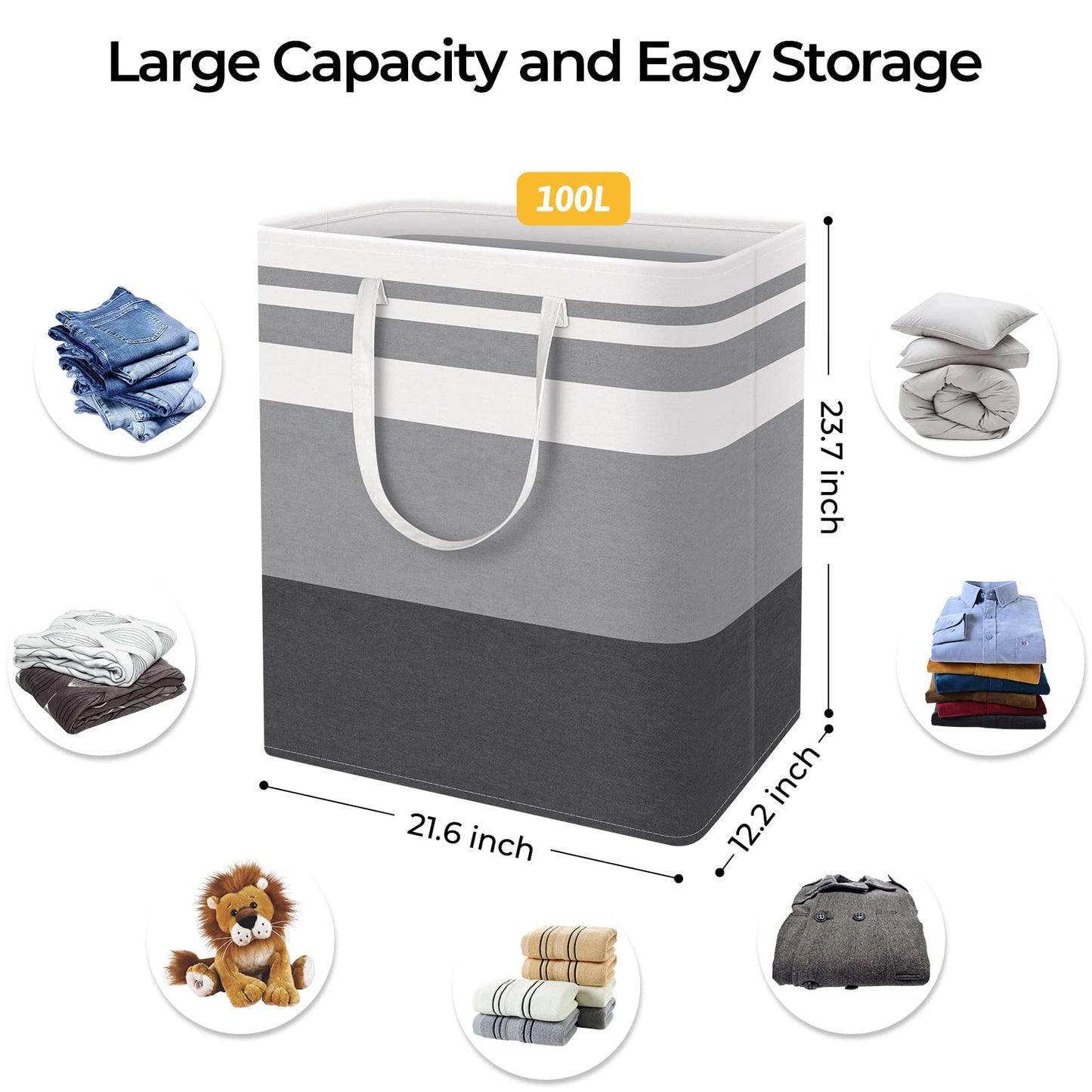 HomeHacks Duo Waterproof Laundry Baskets