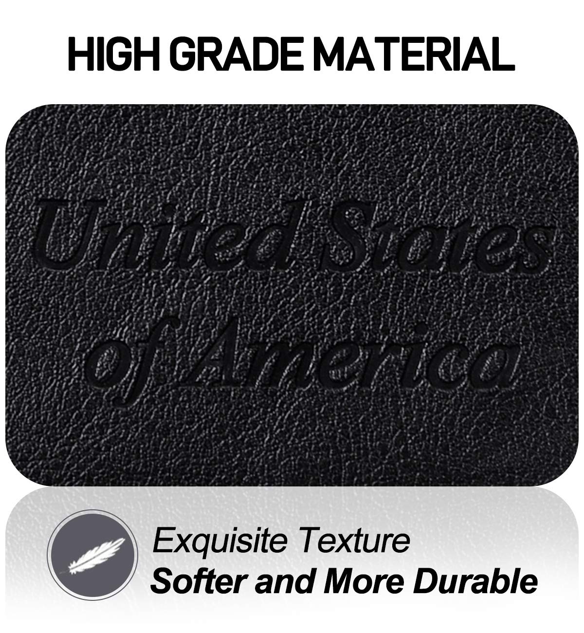 HerriaT RFID Leather Passport Wallet - Gray