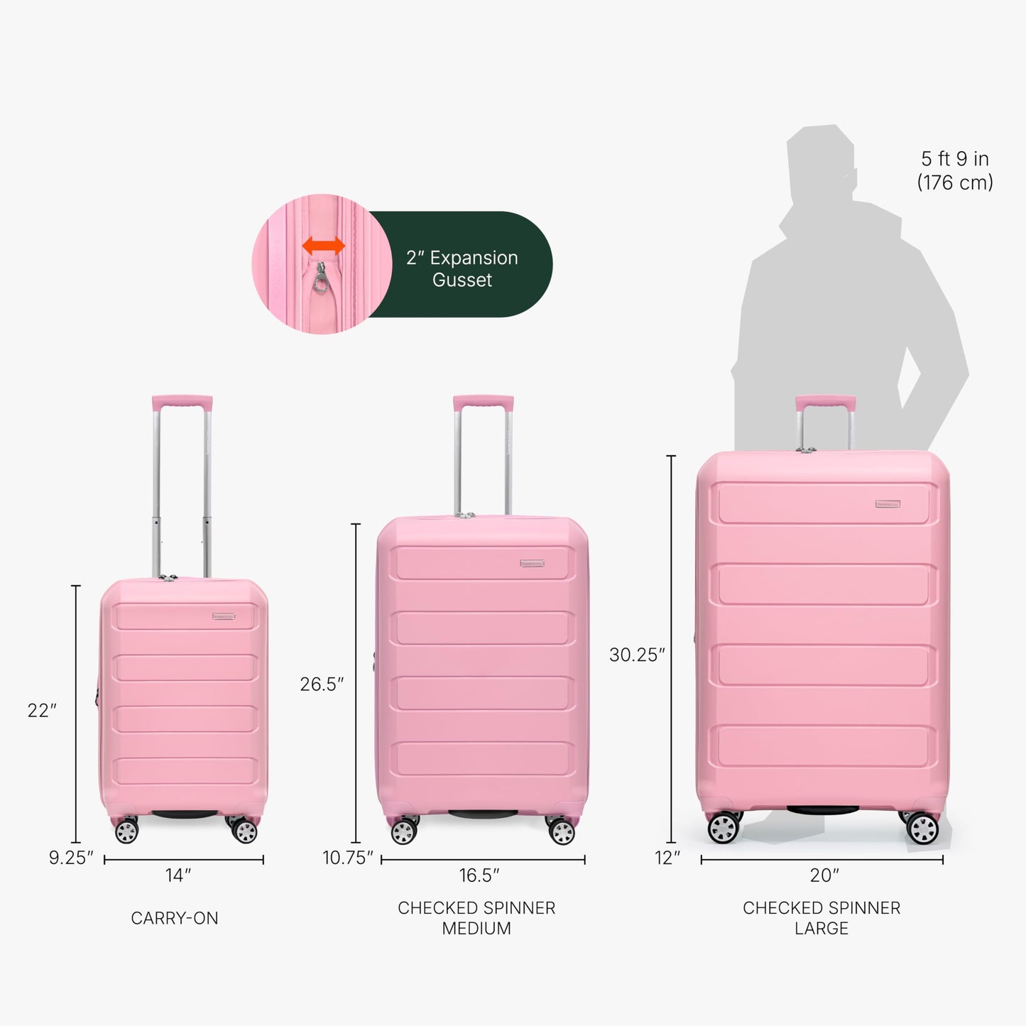 Traveler's Choice Indestructible 22 Spinner Carry-on