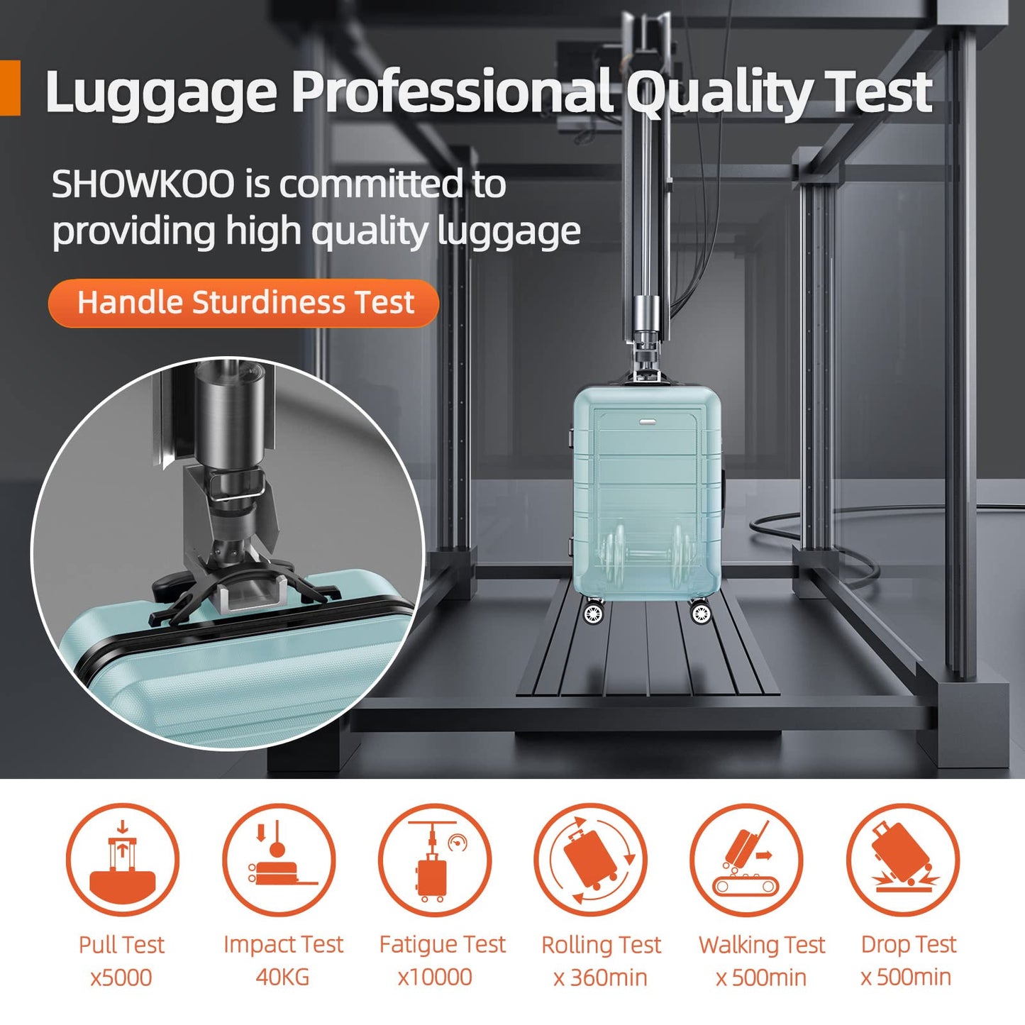 Expandable ShowKoo Suitcase - Durable & TSA Lock