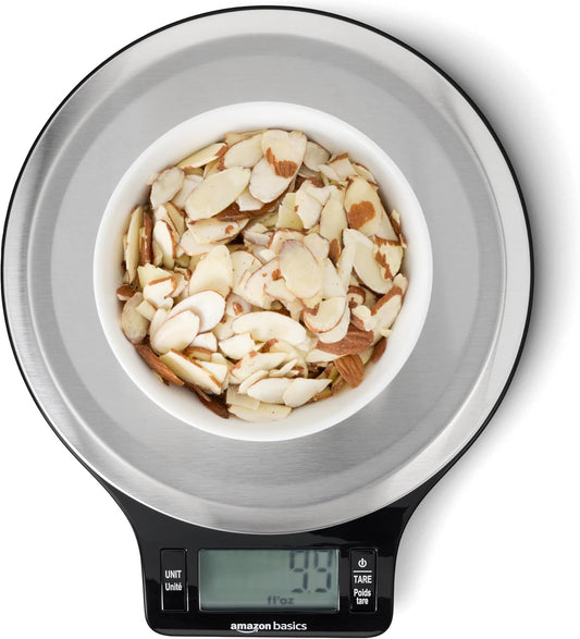 LCD Kitchen Scale - Black & Steel