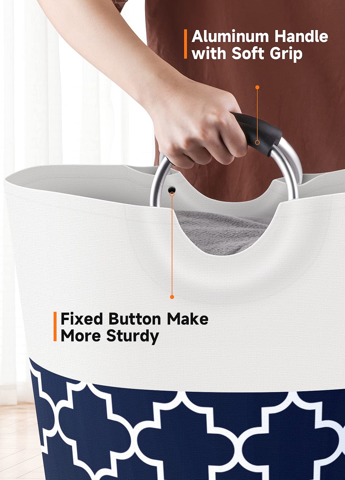 Collapsible Hamper Bag - Grey