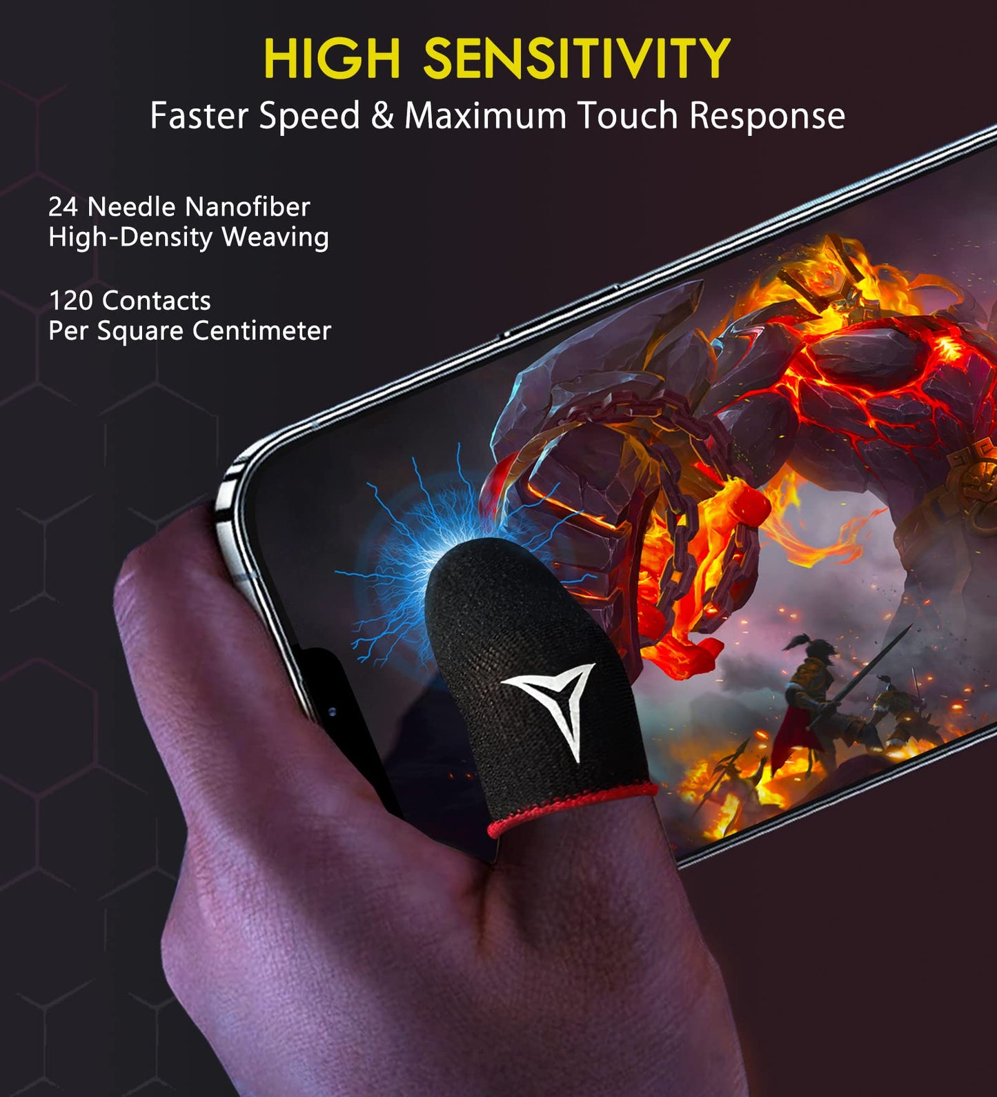 Nuozme Pro Touch Finger Sleeves - 6 Pack Gaming Gear