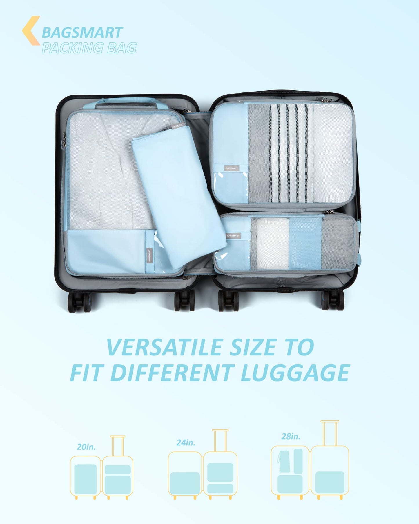 PackPro 6 Set Compression Cubes for Travel