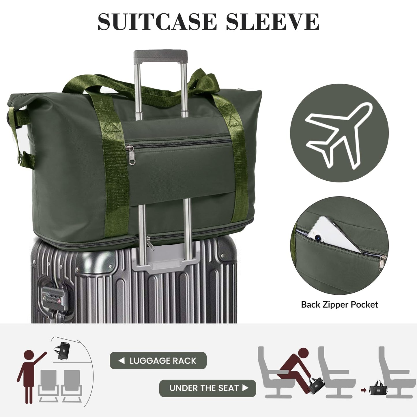 Pink Expandable Travel Duffel with Wet Pocket