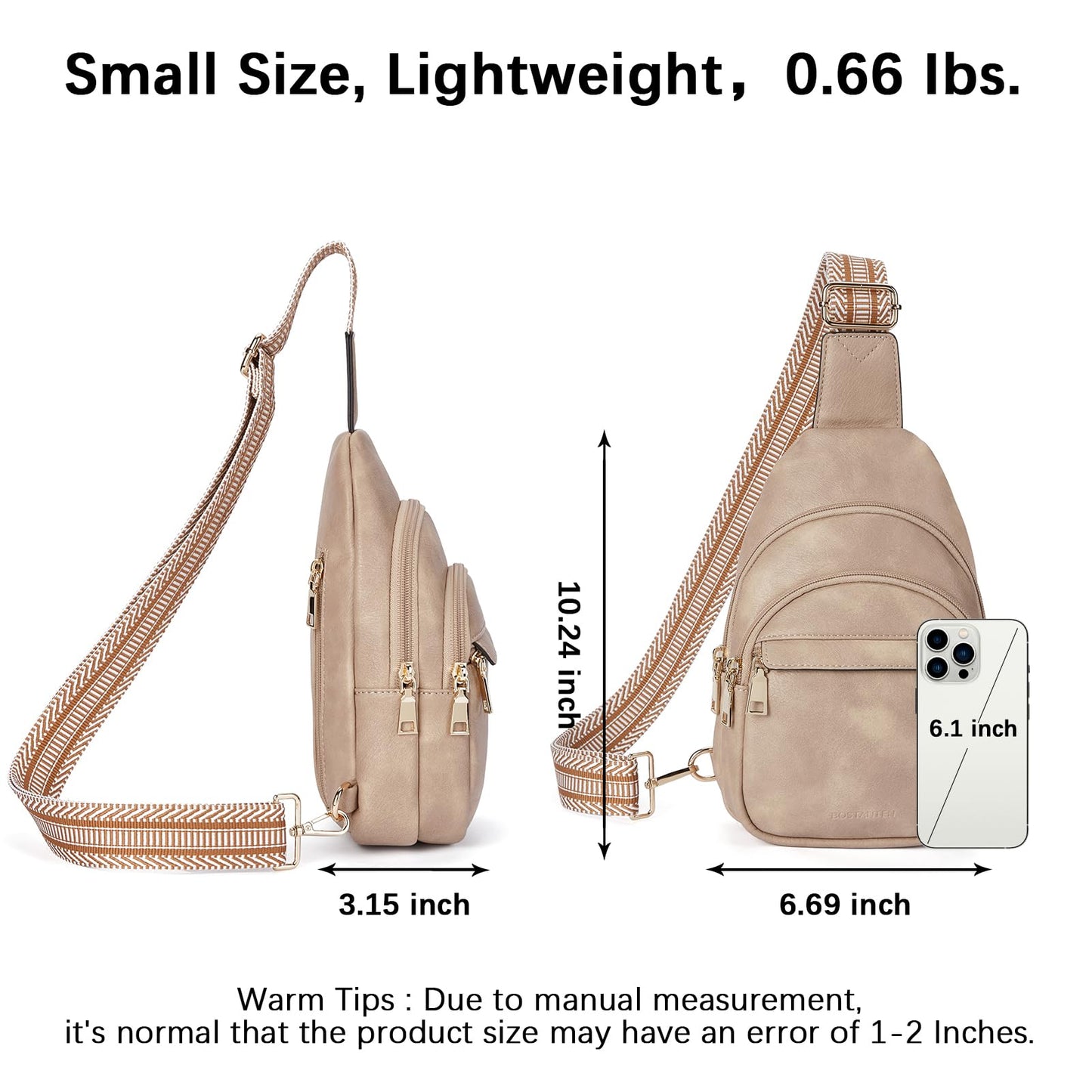 BOSTANTEN Chic Leather Crossbody Sling Bag