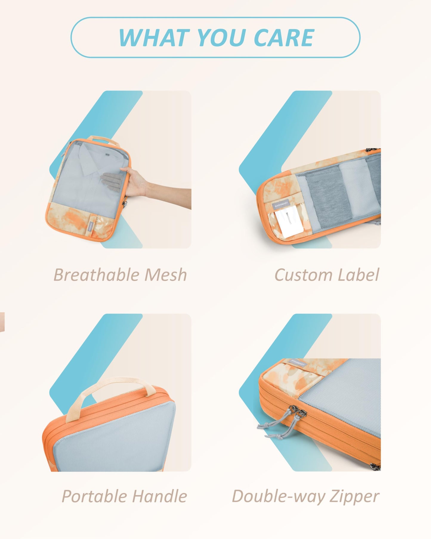 PackPro 6 Set Compression Cubes for Travel