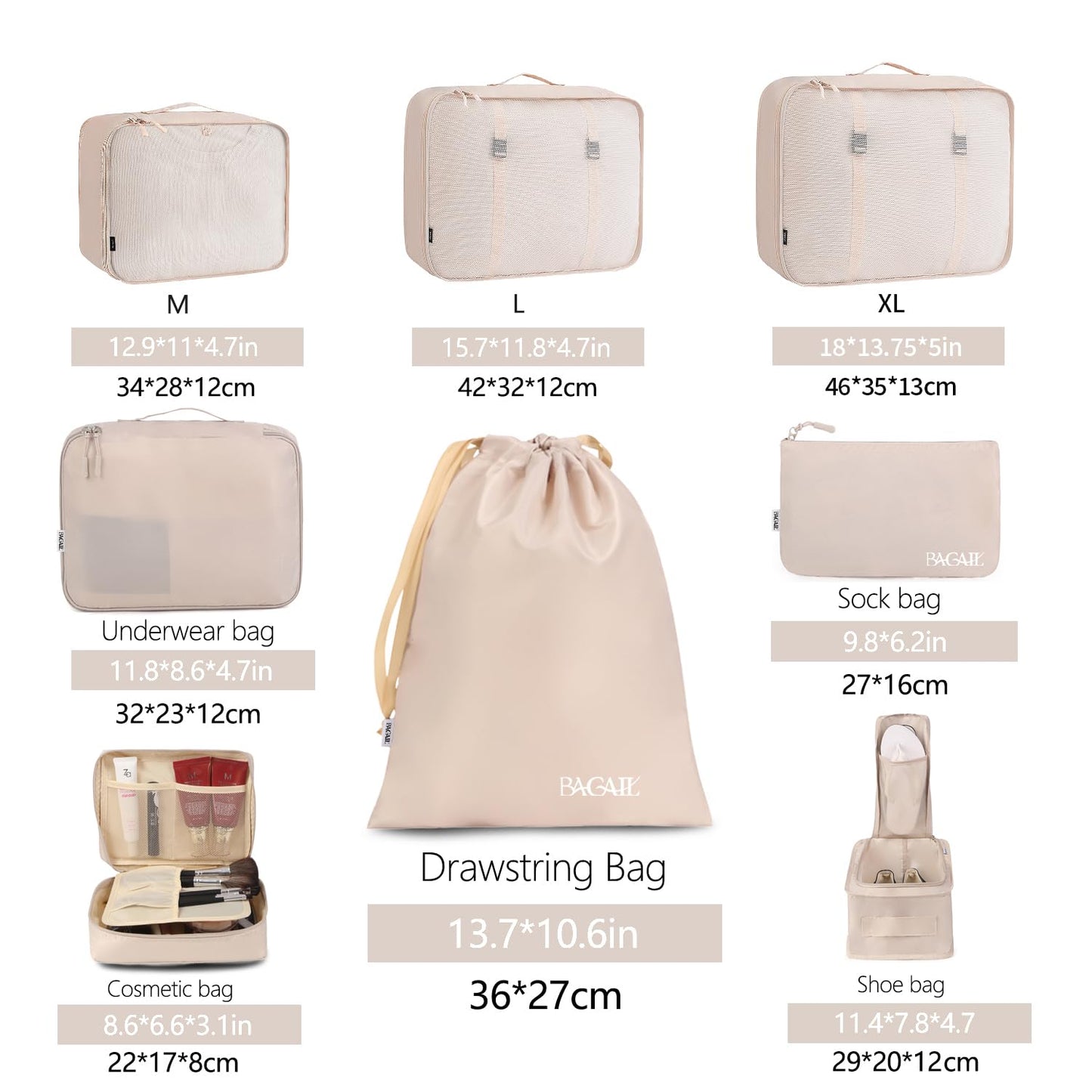 TravelMate 8-Piece Packing Cubes