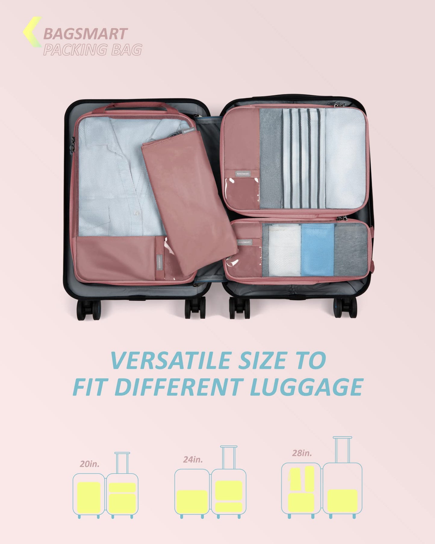 PackPro 6 Set Compression Cubes for Travel