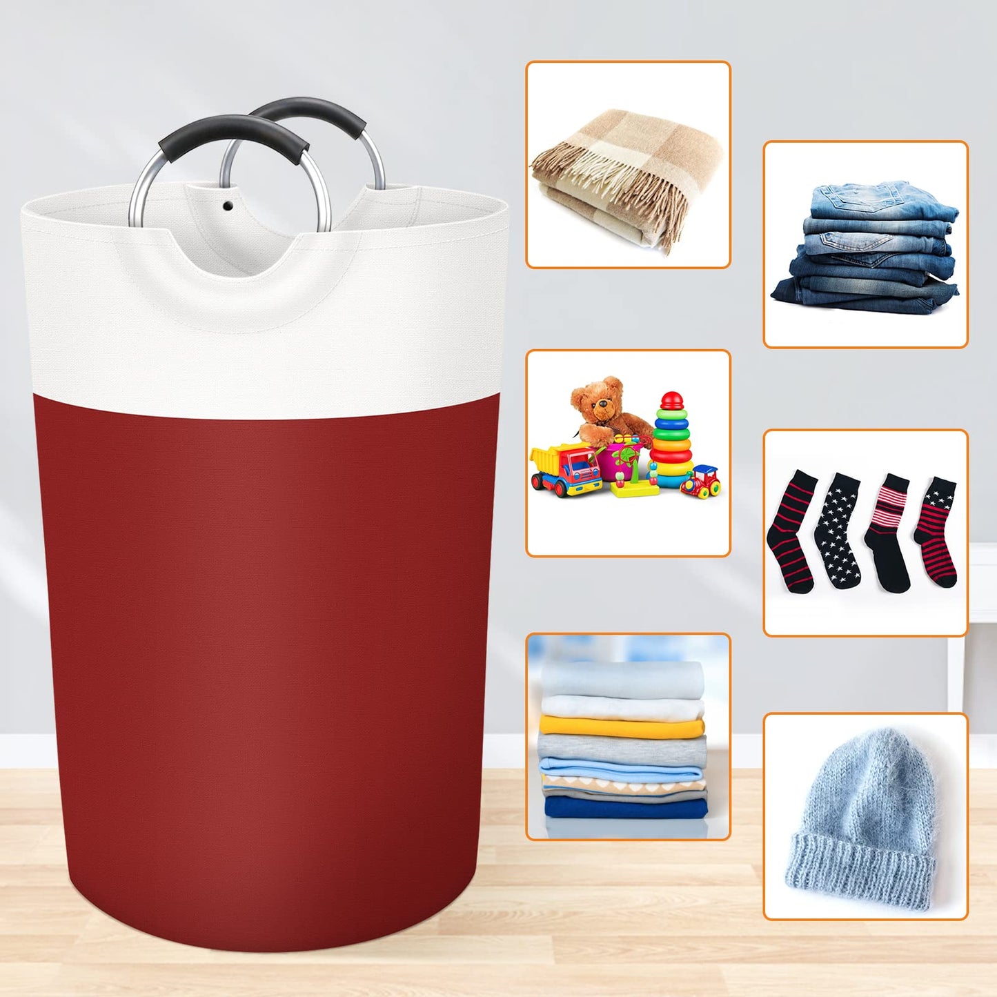 BlissTotes 90L Collapsible Laundry Hamper - Black