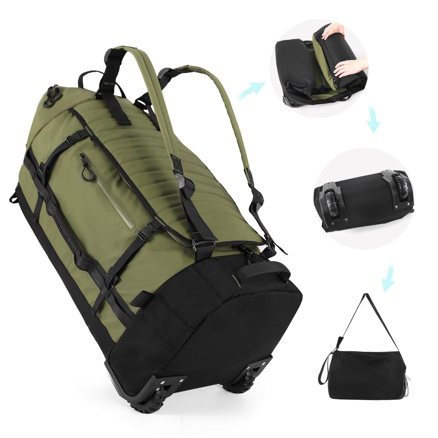 AquaRoll 29 Quilted Wheeled Duffle Backpack