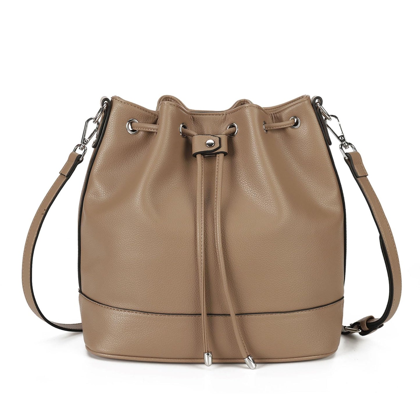 AFKOMST Chic Leather Bucket & Crossbody Bag Set
