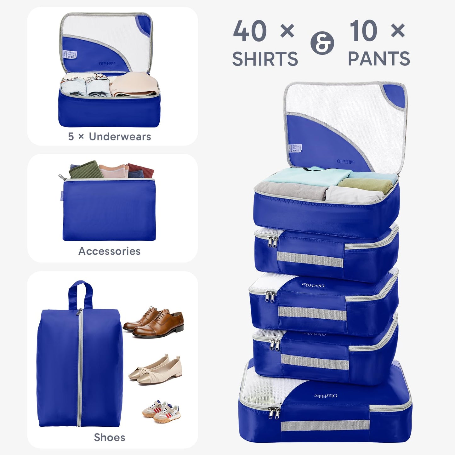 OlarHike Travel Cube Set - Cream Organizer & Gifts