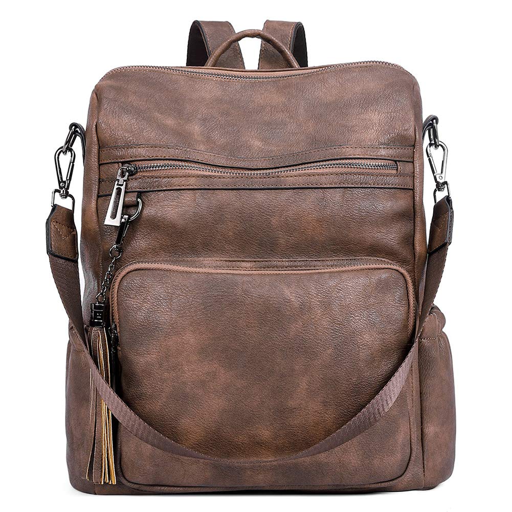 CLUCI Luxe Convertible Leather Backpack Purse