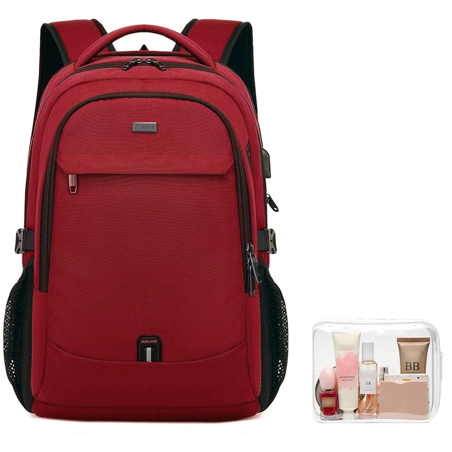 DUSLANG Travel Laptop Backpack with USB Port - Black