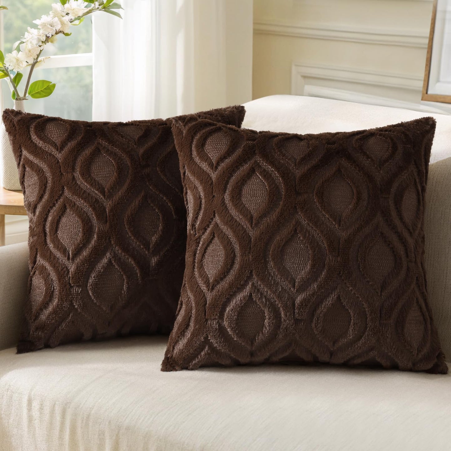 Farmhouse Faux Wool Pillow Covers
