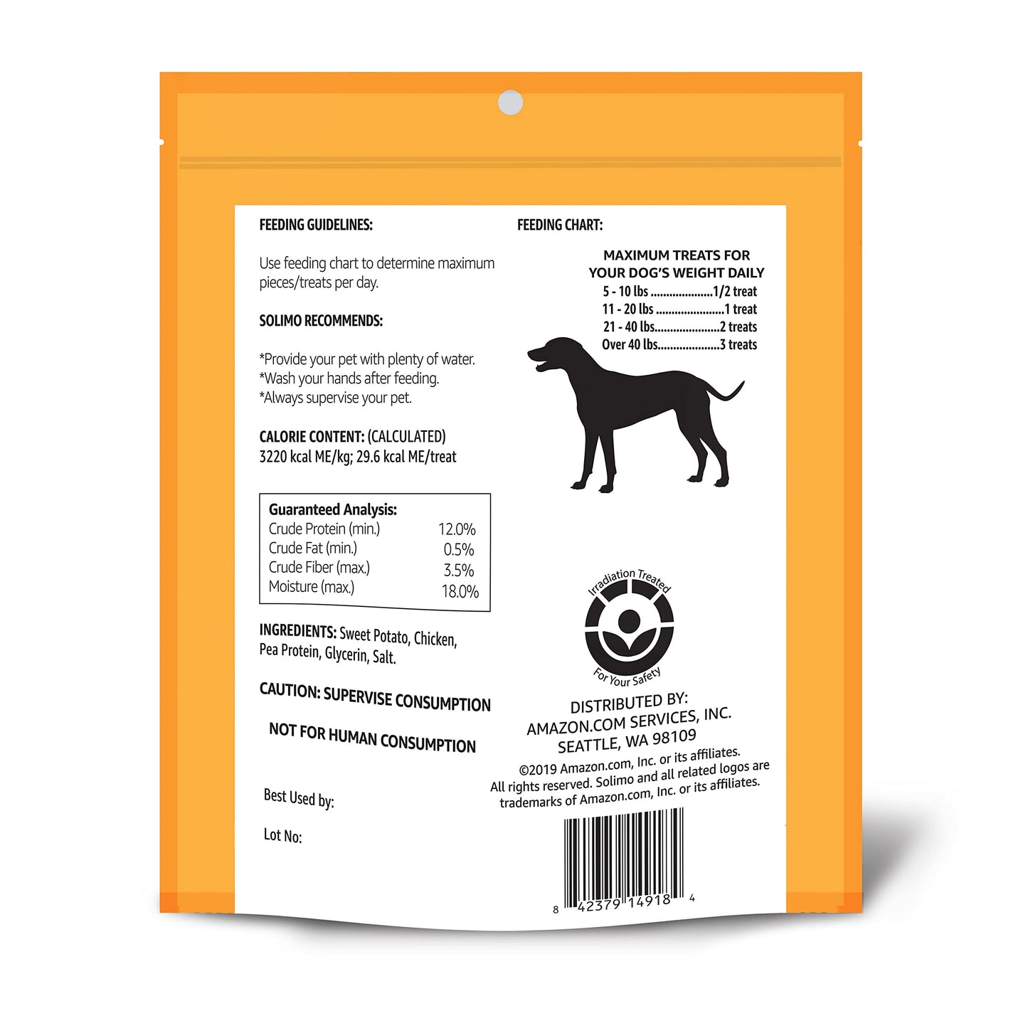 Solimo Sweet Jerky Dog Treats - 2 lbs
