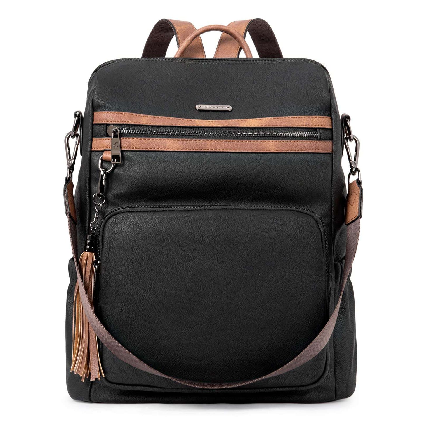 CLUCI Luxe Convertible Leather Backpack Purse