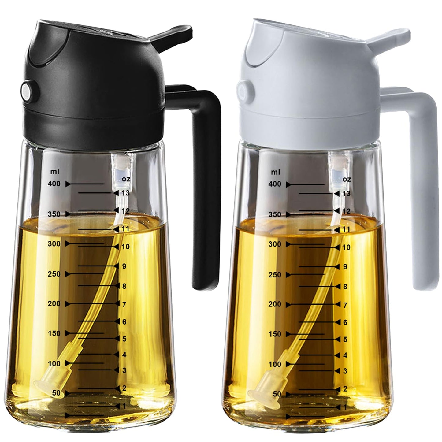 SprayMaster Duo: 16oz Olive Oil Dispenser - Black