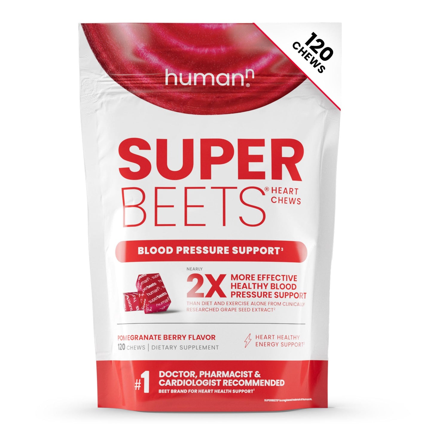 SuperBeets Heart Chews: Pomegranate Berry Boost
