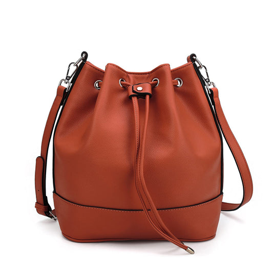 AFKOMST Chic Leather Bucket & Crossbody Bag Set