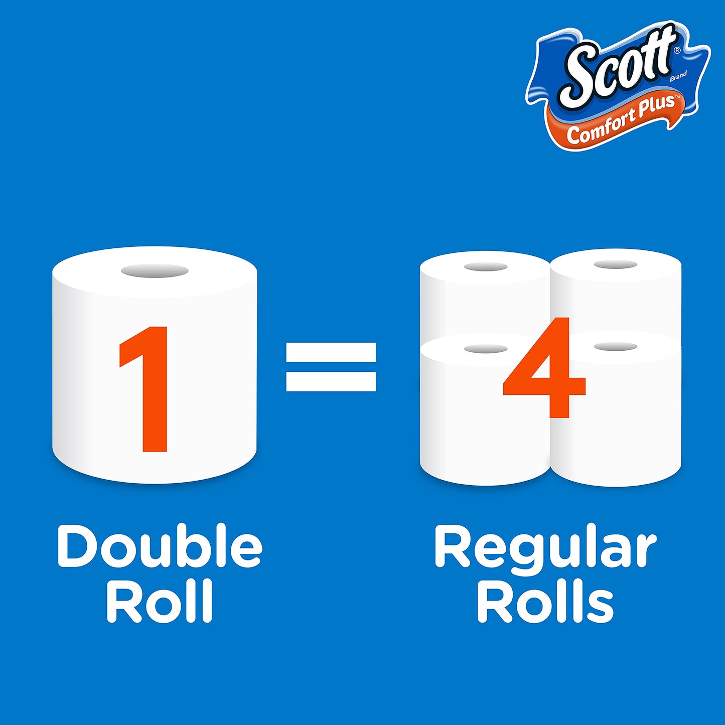 Scott Comfort+ 12 Double Rolls, 231 Sheets, Septic-Safe