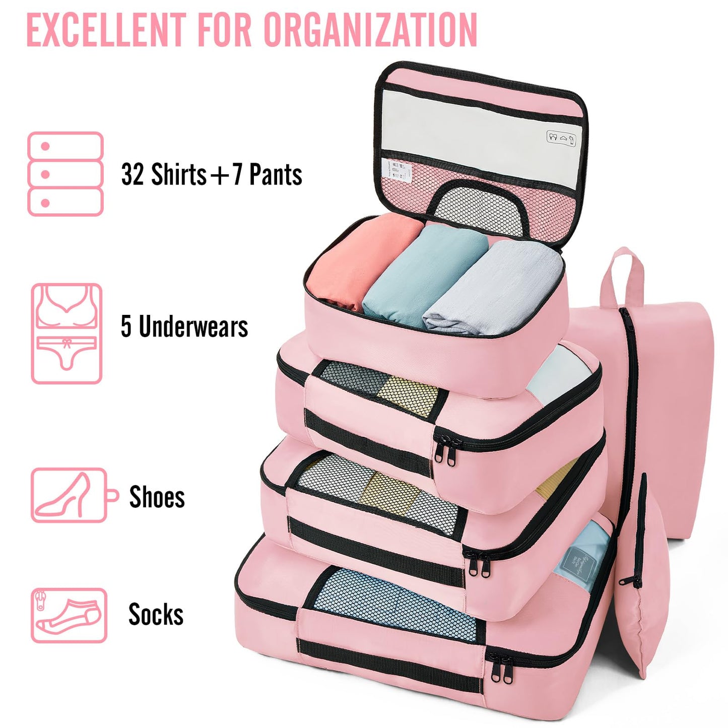 Veken Travel Cubes - 8 Piece Set