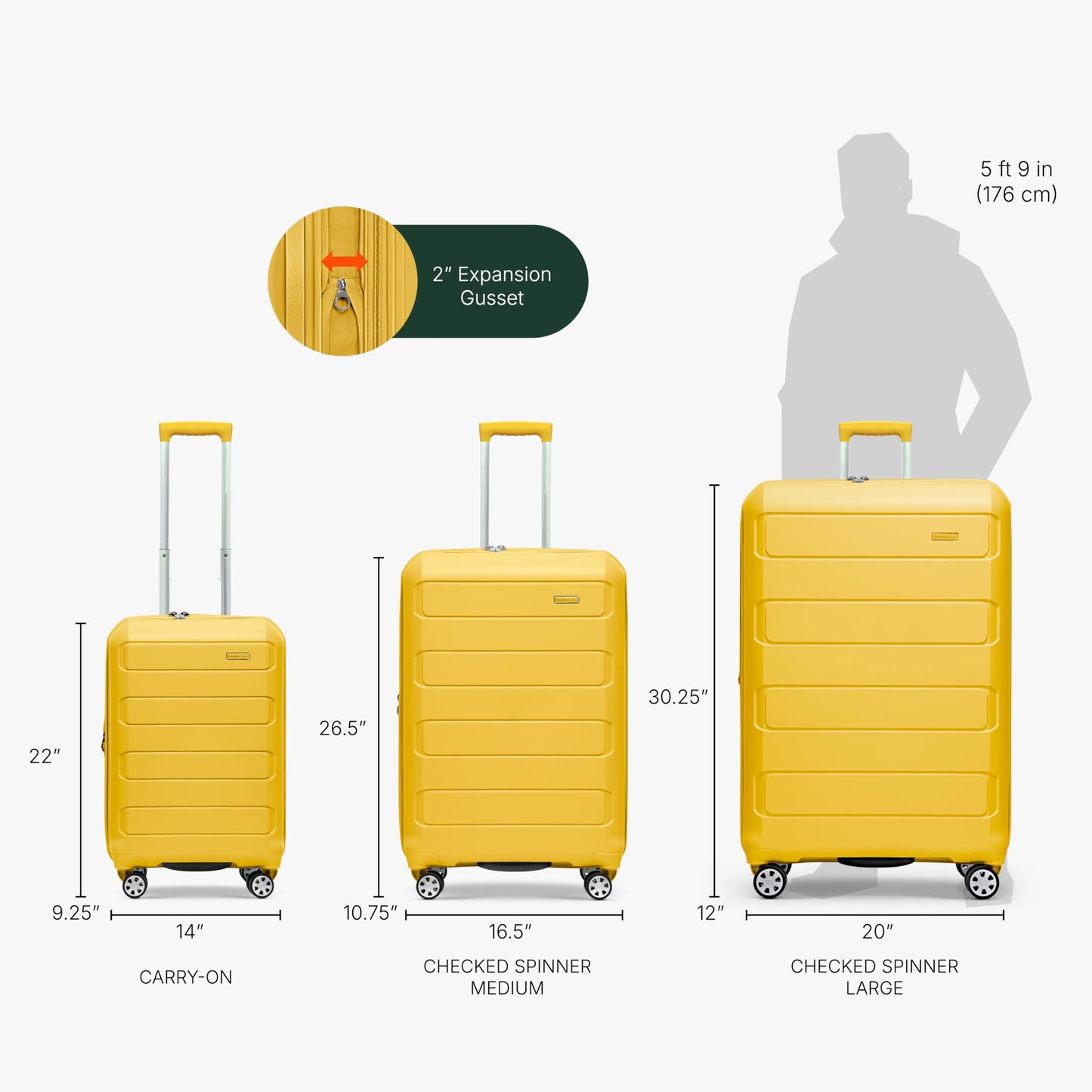 Traveler's Choice Indestructible 22 Spinner Carry-on