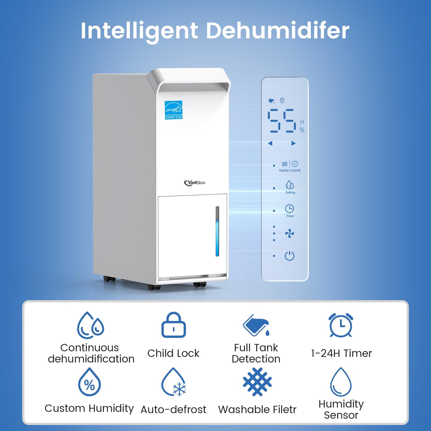 Vellgoo Energy Star Dehumidifier