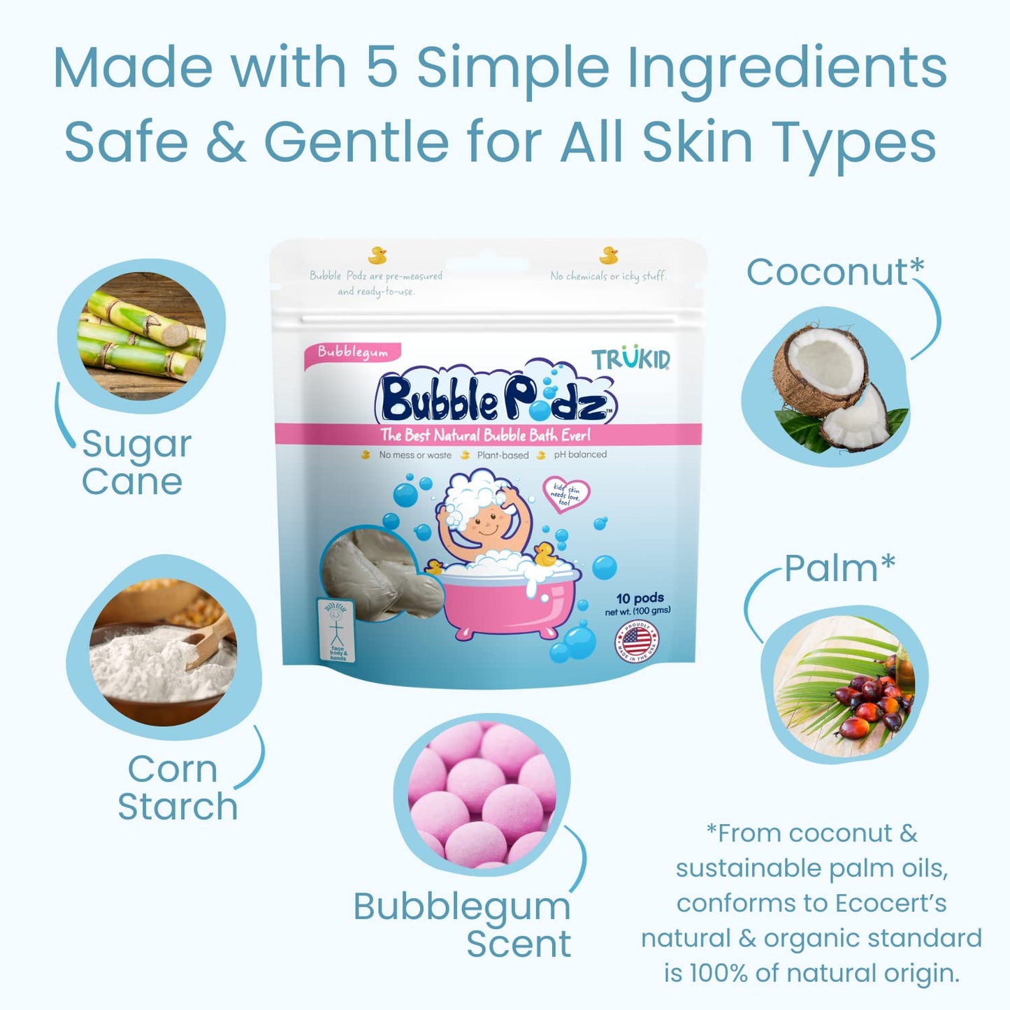 TruKid Bubble Podz: Gentle Lavender Bath Bombs