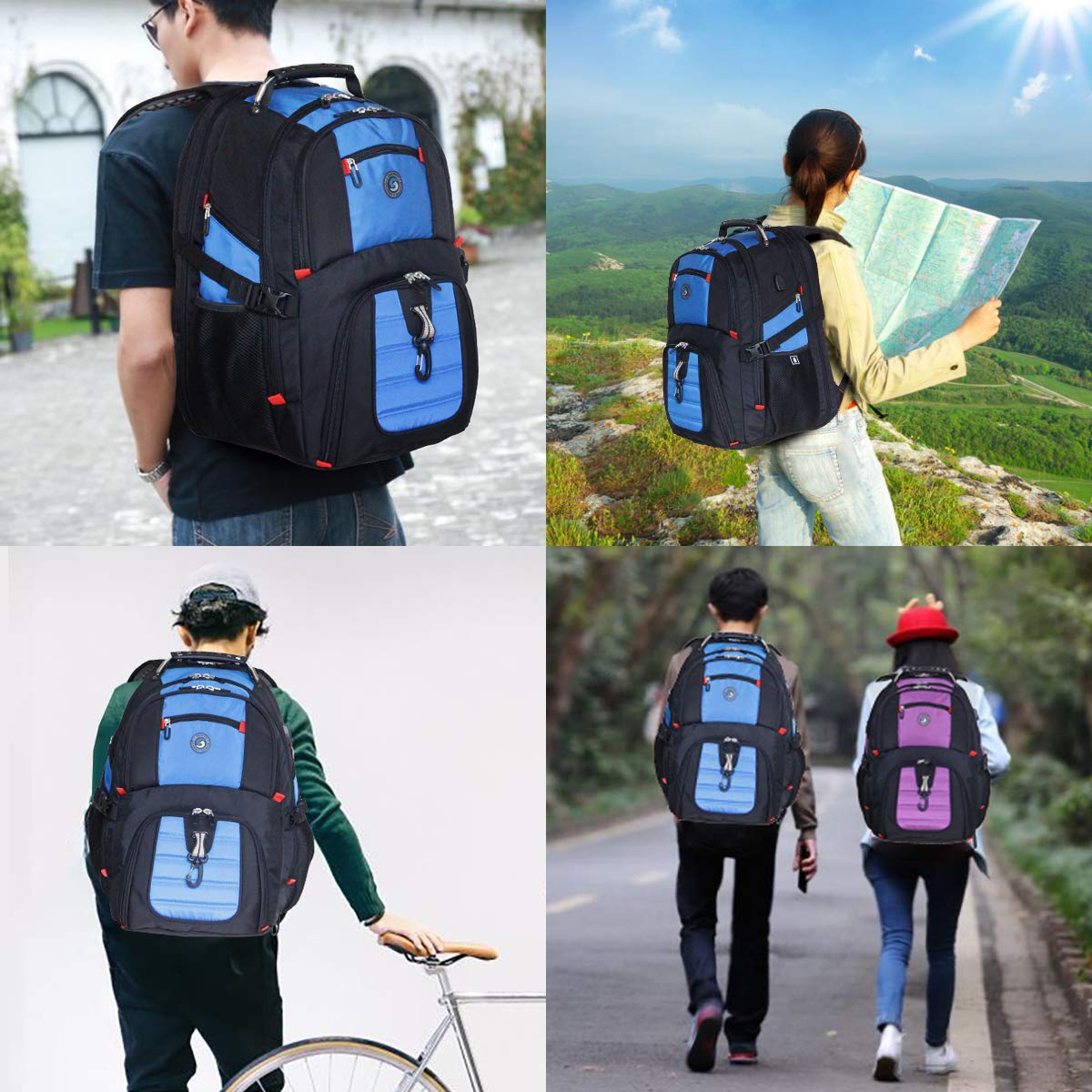 SHRRADOO 50L USB Travel Laptop Backpack - Airline Approved