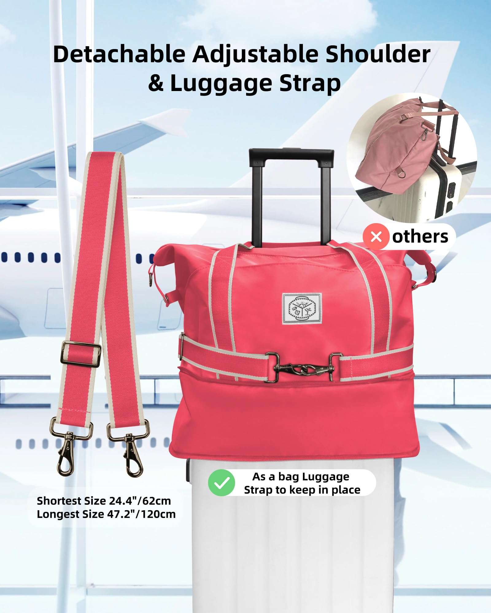 WALNEW Foldable Waterproof Travel Duffel Bag