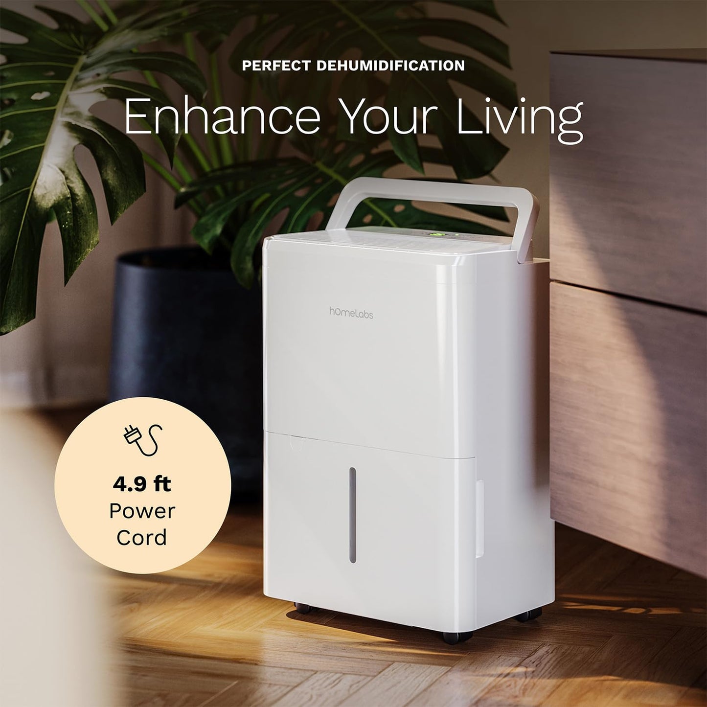 hOmeLabs Smart 50 Pint Dehumidifier 7000 Sq Ft
