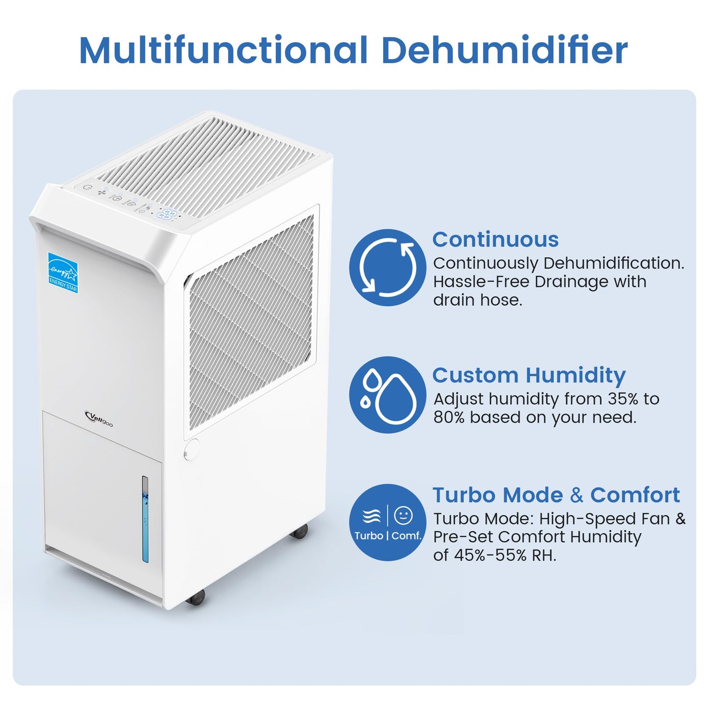 Vellgoo Energy Star Dehumidifier