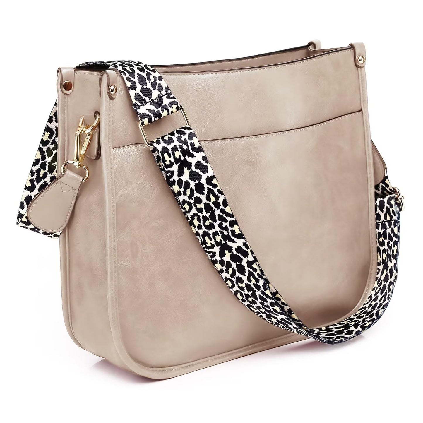 AUYOCO Chic Vegan Leather Crossbody Bag with Strap