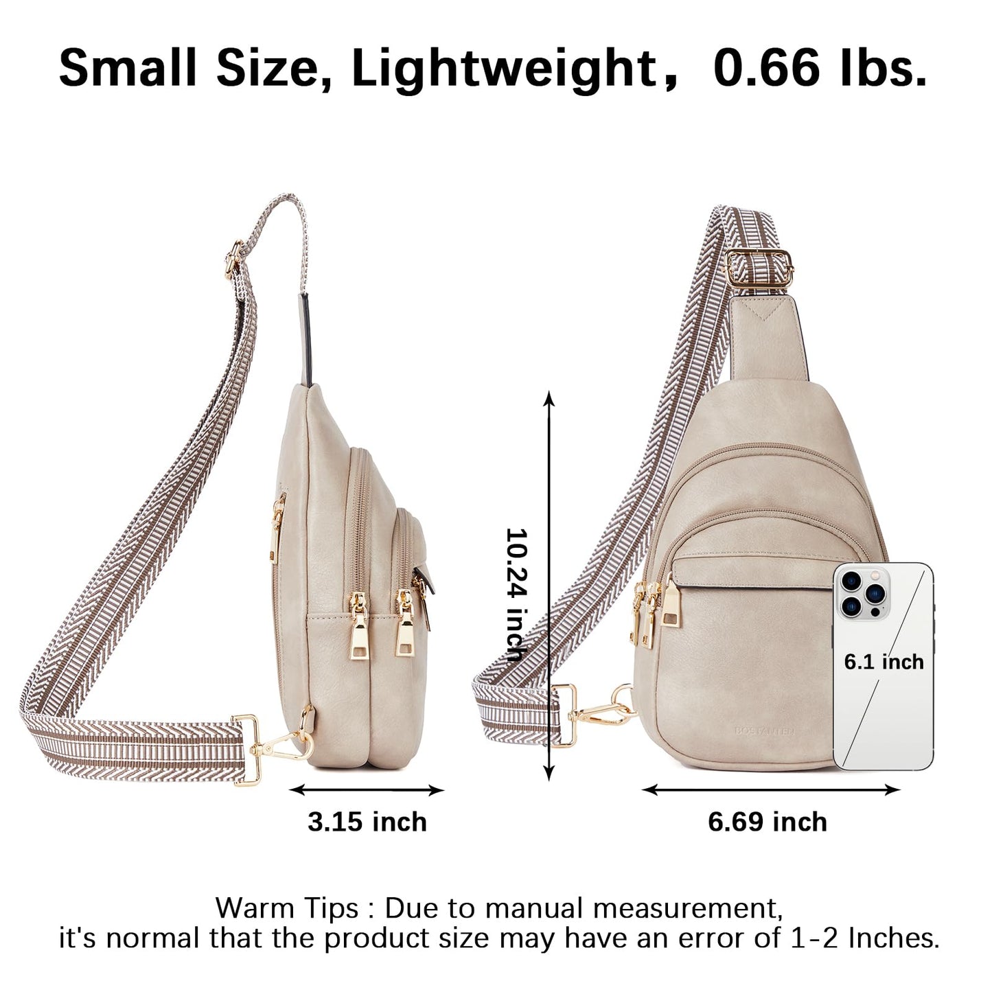 BOSTANTEN Chic Leather Crossbody Sling Bag