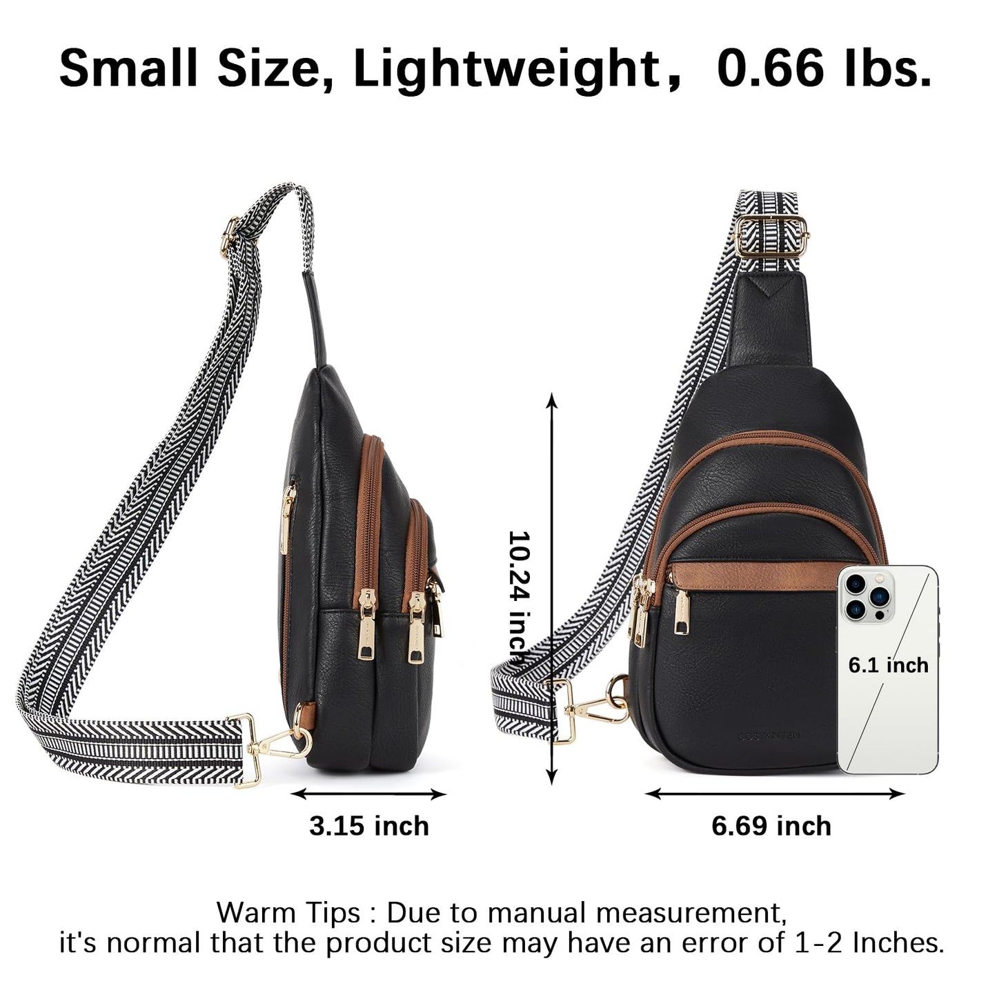 BOSTANTEN Chic Leather Crossbody Sling Bag