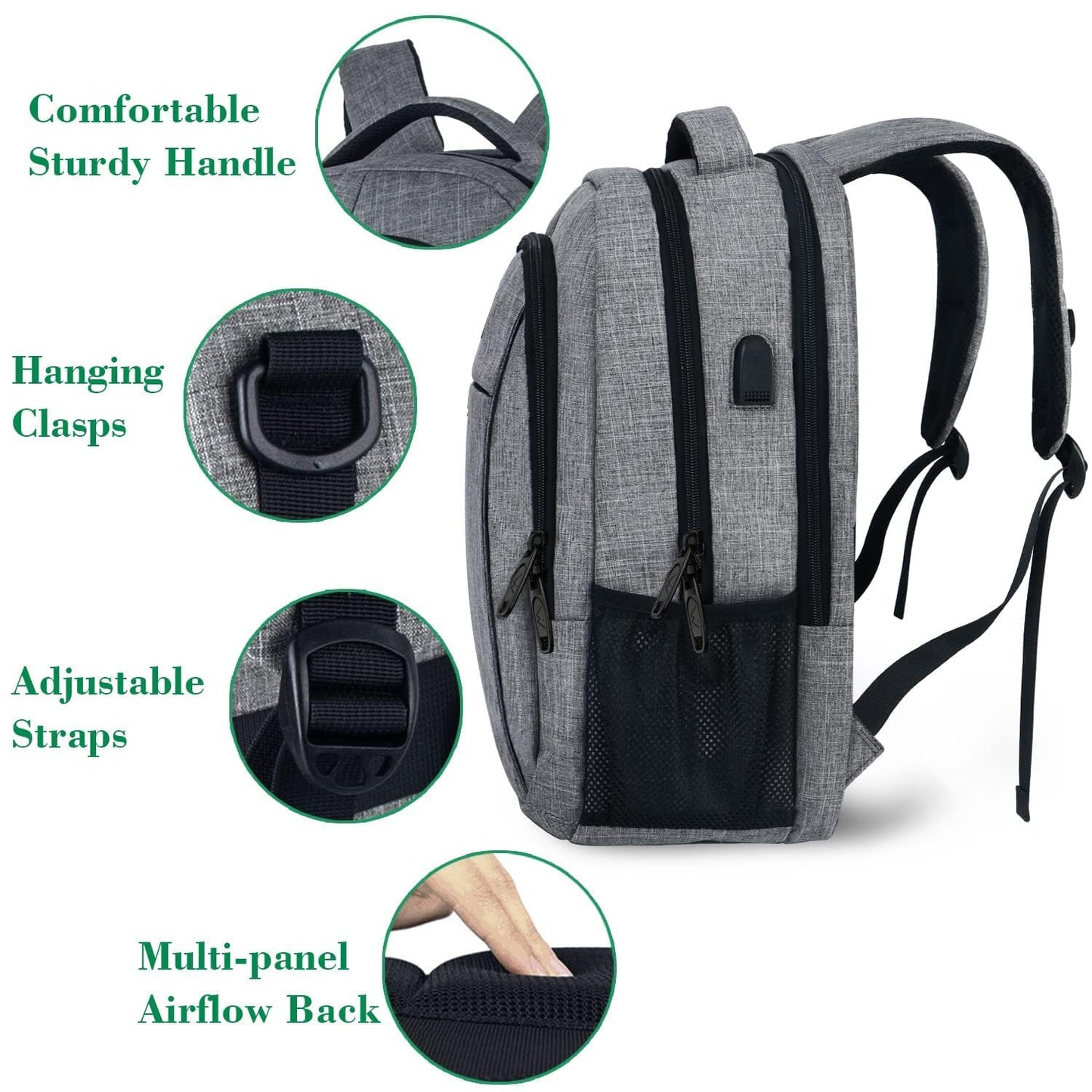MATEIN SleekGuard Laptop Backpack with USB Port