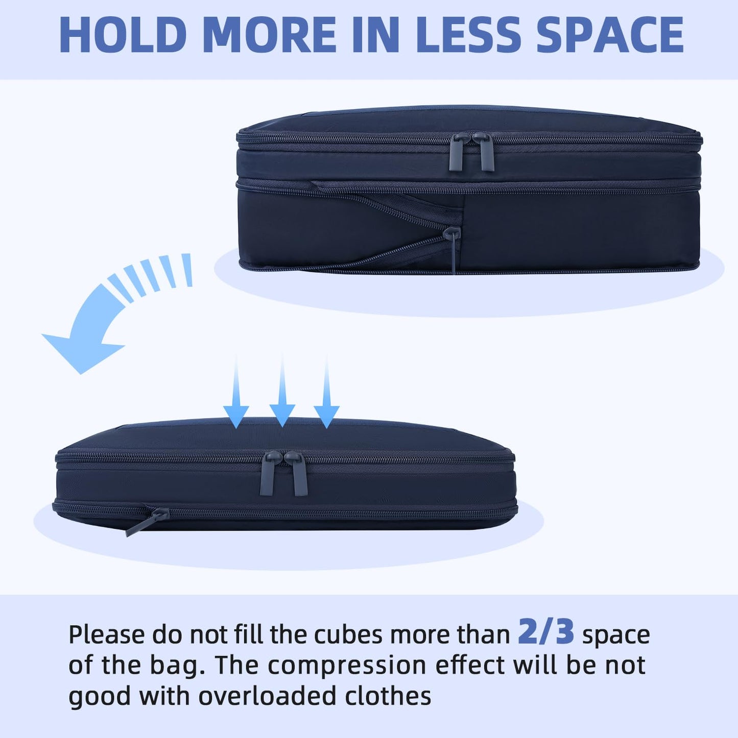 BAGAIL Expandable Travel Compression Cubes Set