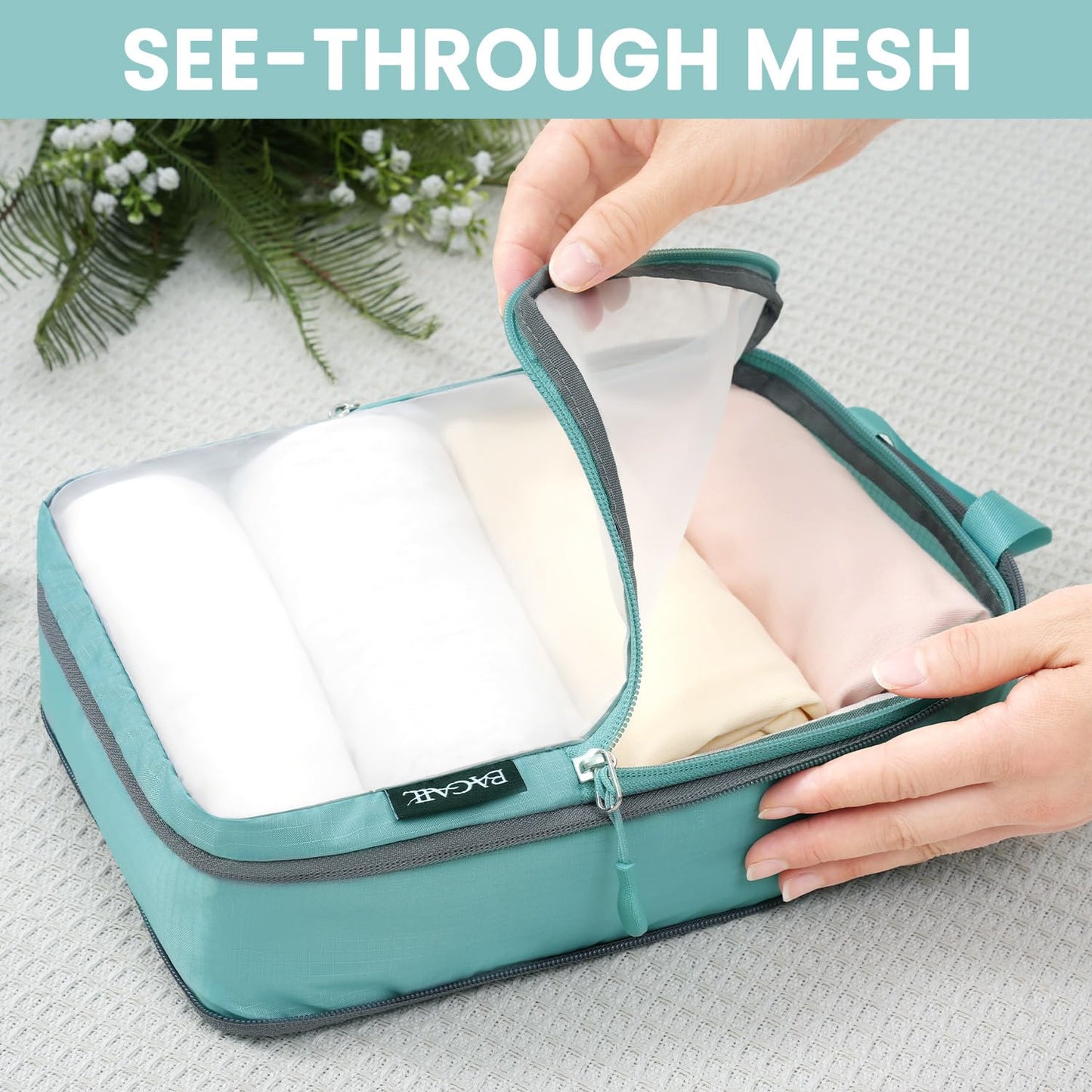BAGAIL Travel Compression Cubes Set for Packing Ease