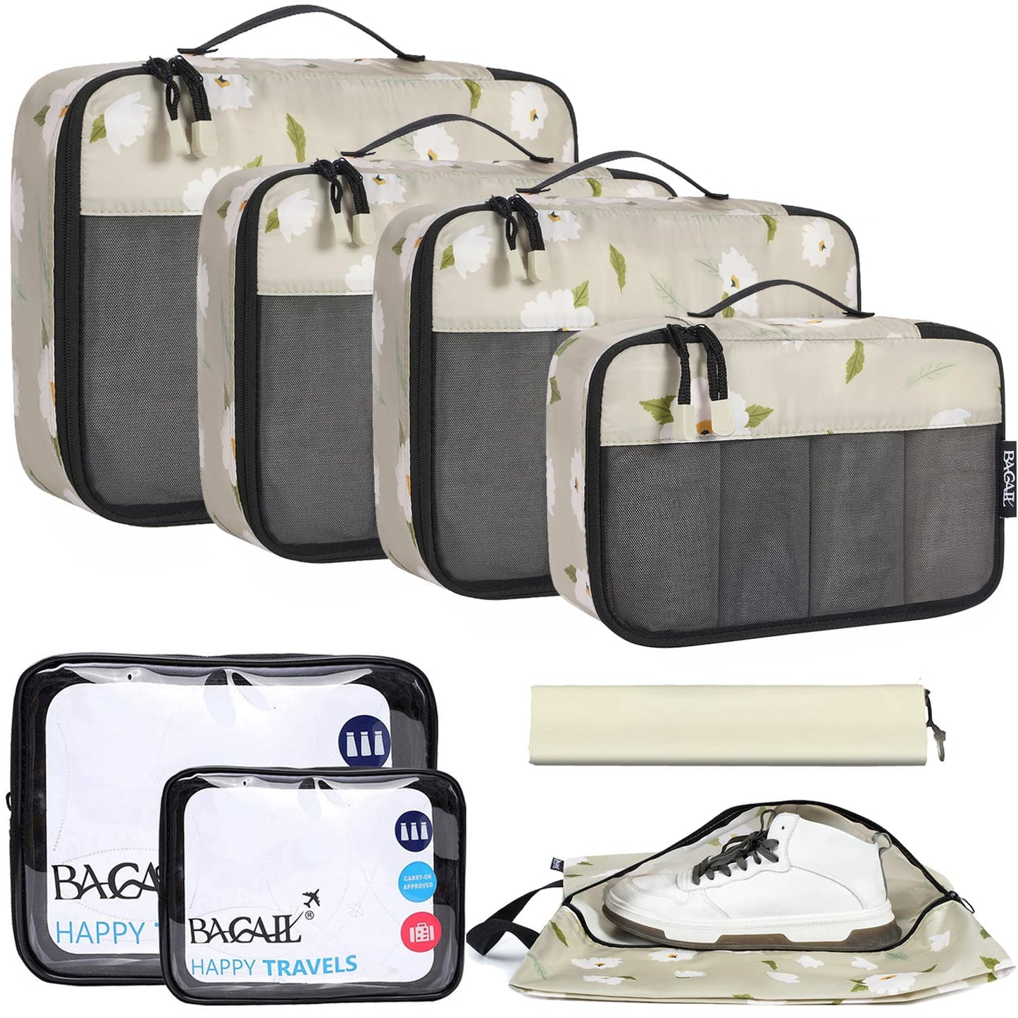 BAGAIL Travel Cubes: 8/9 Set Packing Organizers