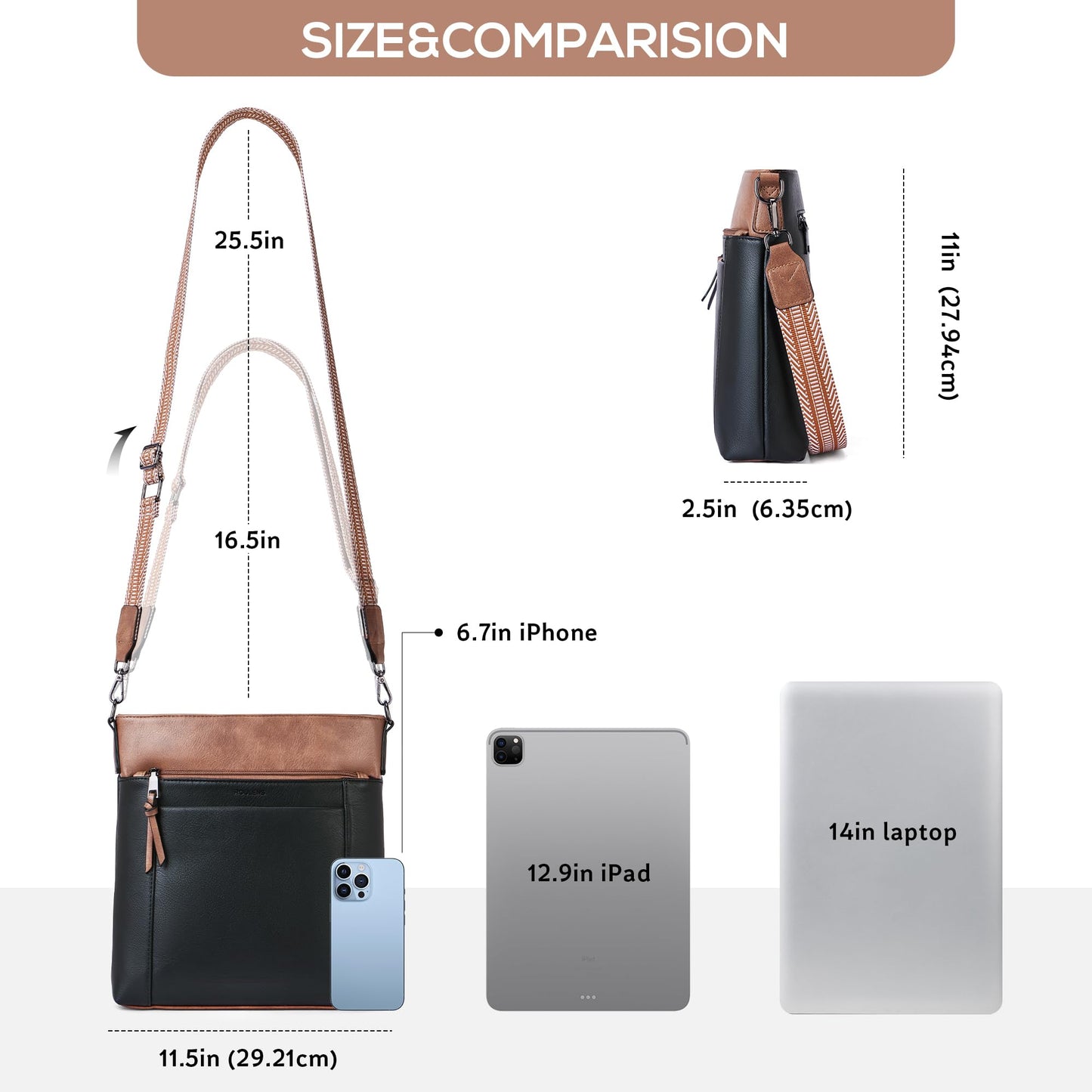 Chic Leather Crossbody with Card Slots for Women
