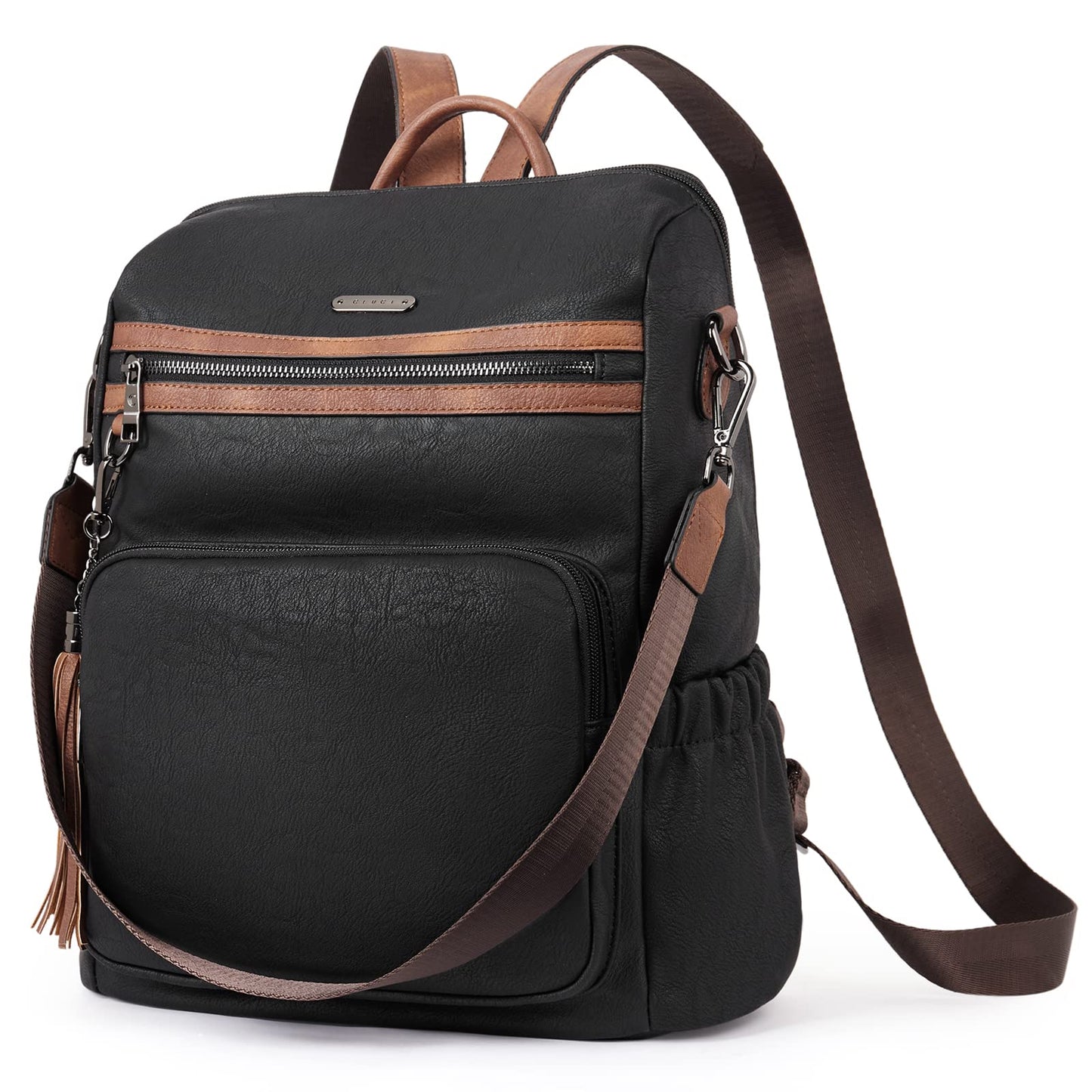 CLUCI Luxe Convertible Leather Backpack Purse