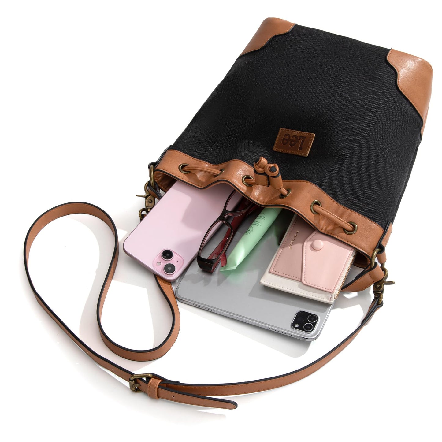 Montana West Lee Drawstring Hobo Bucket Bag